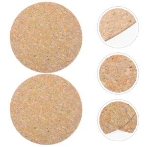2pcs Dual-Sided Mouse Mat Natural Cork Anti-Slip Mousepad for Laptop Computer Office Mousepad Cork Mousepad