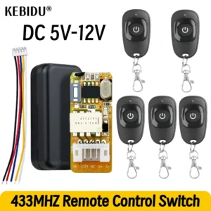 DC5 -12V 3.7V Mini Relay Remote Control Switch Small Contact NO COM NC Learning Button Wireless Receiver Transmitter ASK 433Mhz